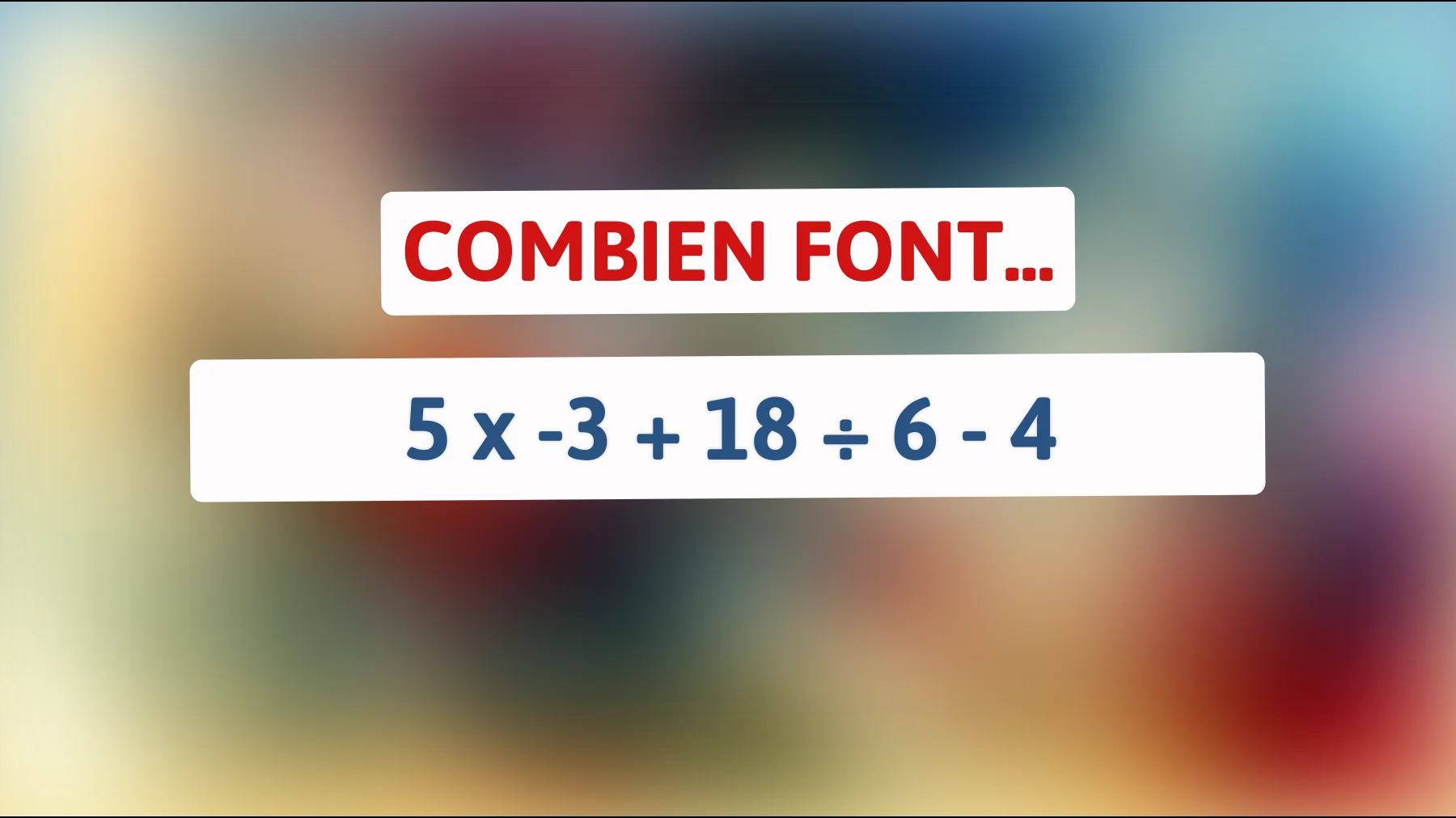 "Seul 1% des gens peut résoudre cette énigme mathématique complexe – Oserez-vous relever le défi ?""